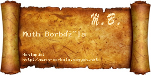 Muth Borbála névjegykártya