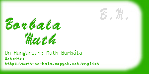 borbala muth business card